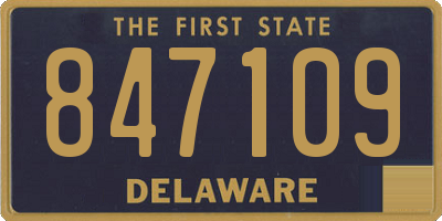 DE license plate 847109