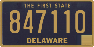 DE license plate 847110
