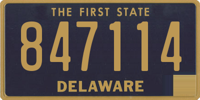 DE license plate 847114