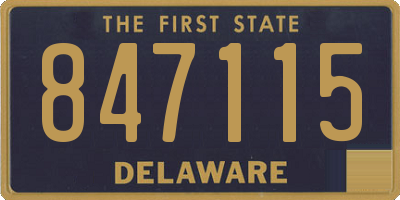 DE license plate 847115