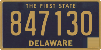 DE license plate 847130