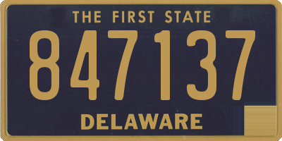 DE license plate 847137