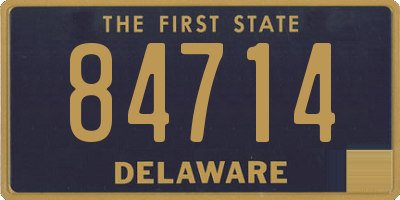 DE license plate 84714