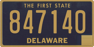 DE license plate 847140