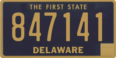 DE license plate 847141