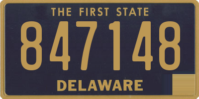 DE license plate 847148