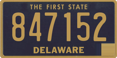 DE license plate 847152