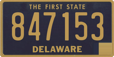 DE license plate 847153