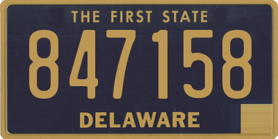 DE license plate 847158