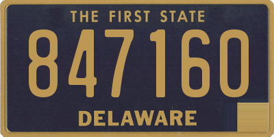 DE license plate 847160
