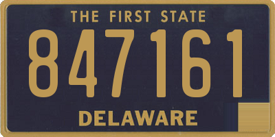 DE license plate 847161
