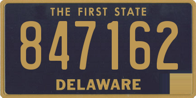 DE license plate 847162
