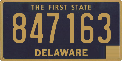DE license plate 847163