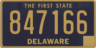 DE license plate 847166
