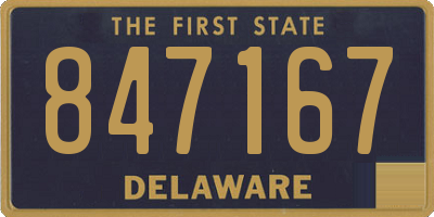 DE license plate 847167