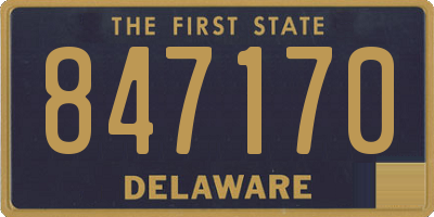 DE license plate 847170