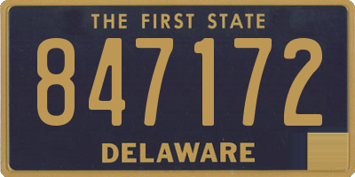 DE license plate 847172