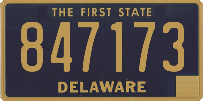 DE license plate 847173