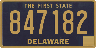 DE license plate 847182