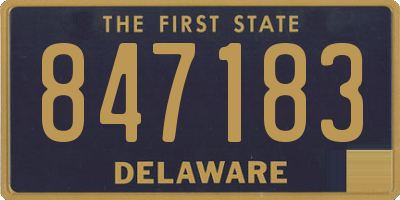 DE license plate 847183