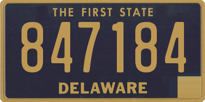 DE license plate 847184