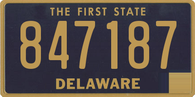 DE license plate 847187