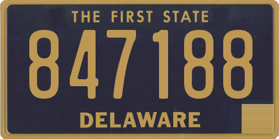 DE license plate 847188