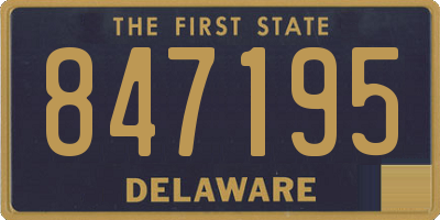DE license plate 847195