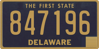 DE license plate 847196