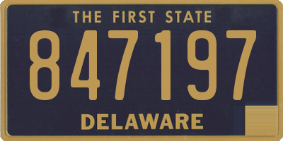 DE license plate 847197