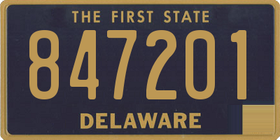 DE license plate 847201