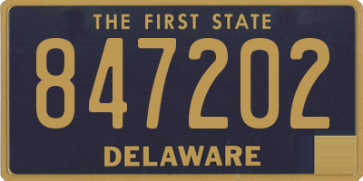 DE license plate 847202
