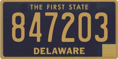 DE license plate 847203