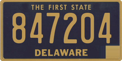 DE license plate 847204