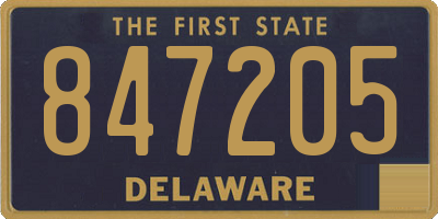 DE license plate 847205