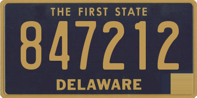 DE license plate 847212