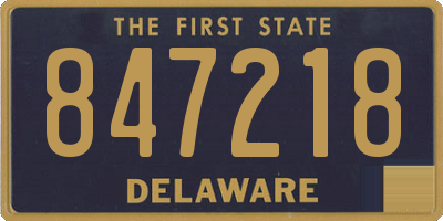 DE license plate 847218
