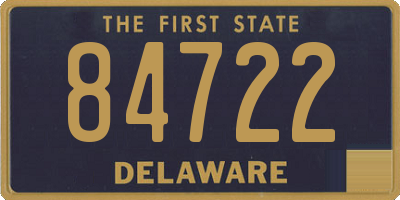 DE license plate 84722