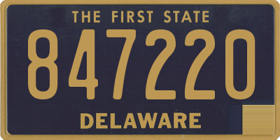 DE license plate 847220