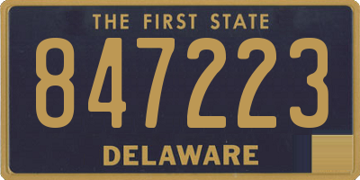 DE license plate 847223