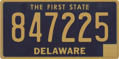 DE license plate 847225