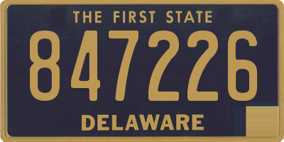 DE license plate 847226