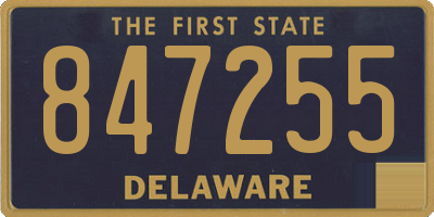 DE license plate 847255