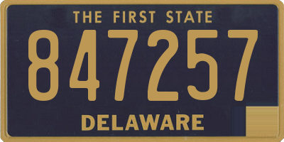 DE license plate 847257
