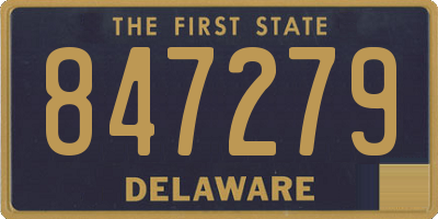 DE license plate 847279