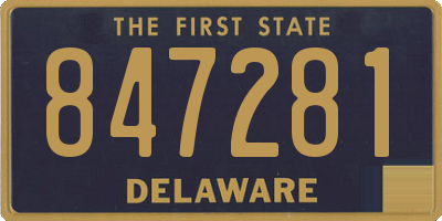 DE license plate 847281