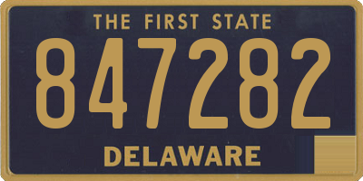 DE license plate 847282