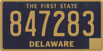 DE license plate 847283
