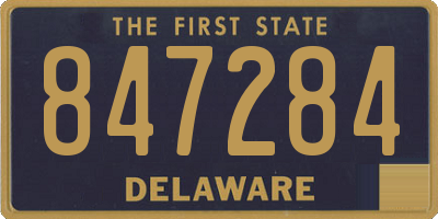 DE license plate 847284