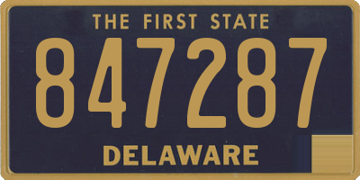 DE license plate 847287